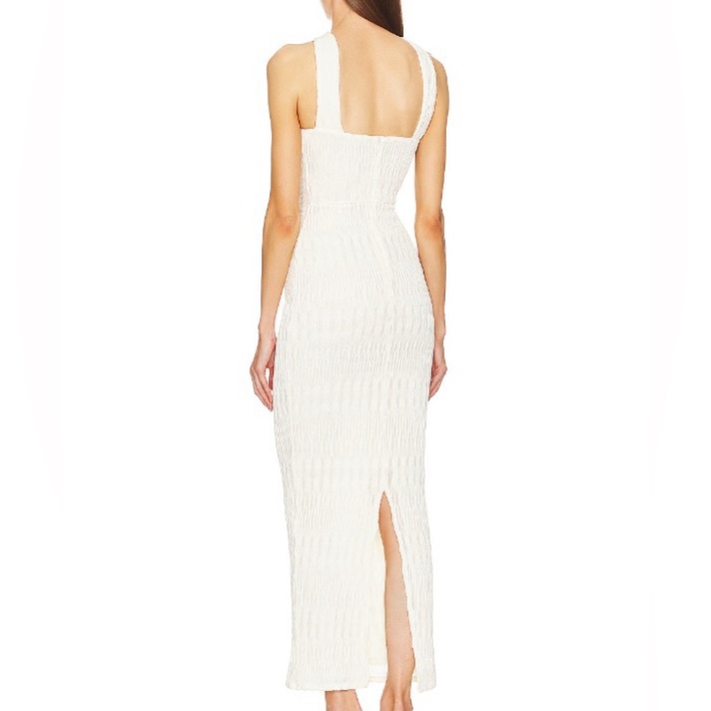 MICHAEL COSTELLO REVOLVE WHITE GOLD CUT OUT MADELINE MIDI DRESS SMALL - Picture 4 of 5